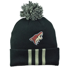 Arizona Coyotes 3 Stripe NHL Hockey Team Logo beanie Knit Pom Winter Hat by Adidas