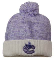 Vancouver Canucks NHL Hockey Fights Cancer Pom Beanie w/ Pom