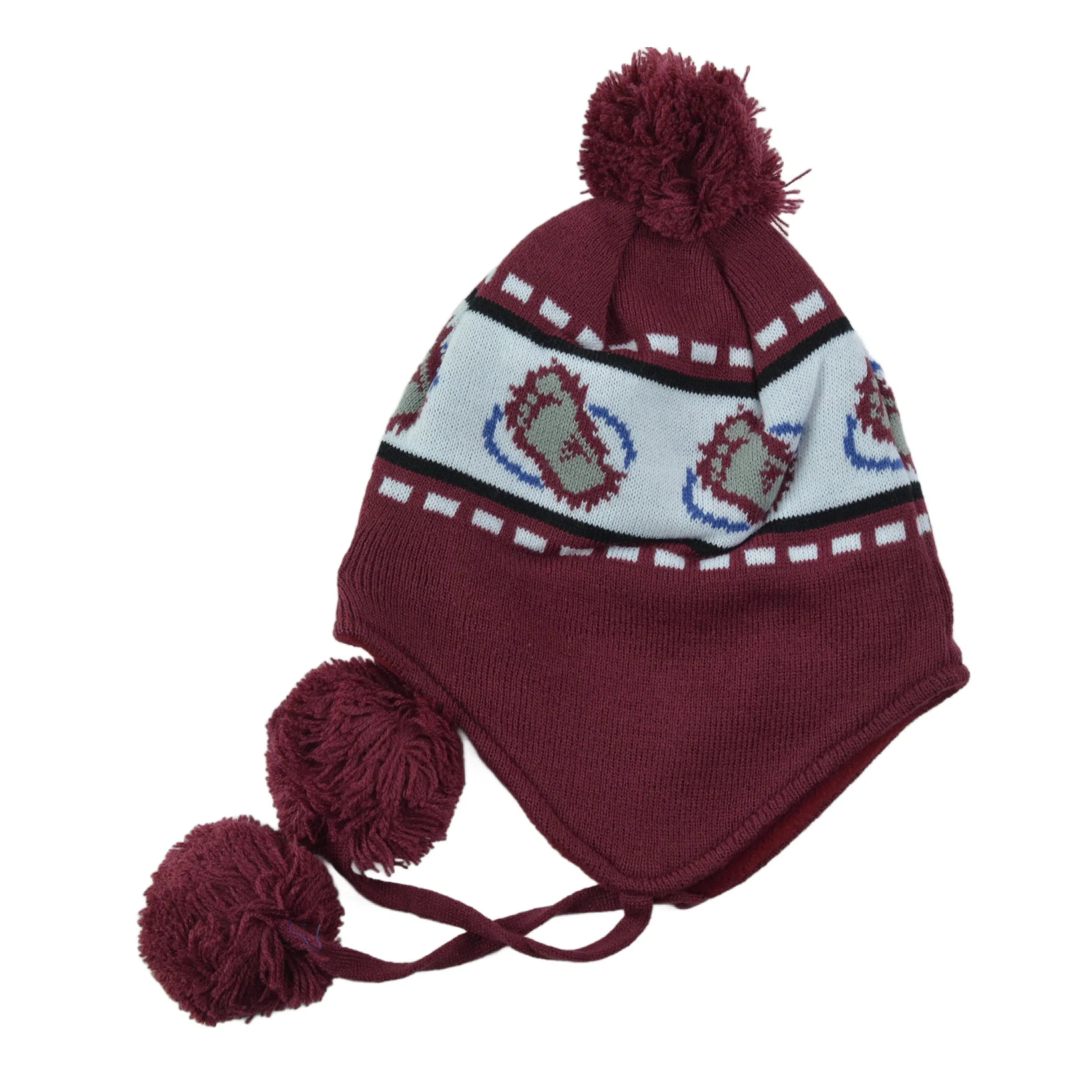 Colorado Avalanche NHL Team Logo Knit Tassel Pom Beanie Winter Hat