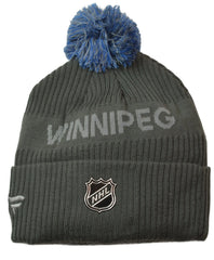 Winnipeg Jets Authentic Pro Home Ice Pom Beanie
