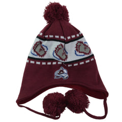 Colorado Avalanche NHL Team Logo Knit Tassel Pom Beanie Winter Hat