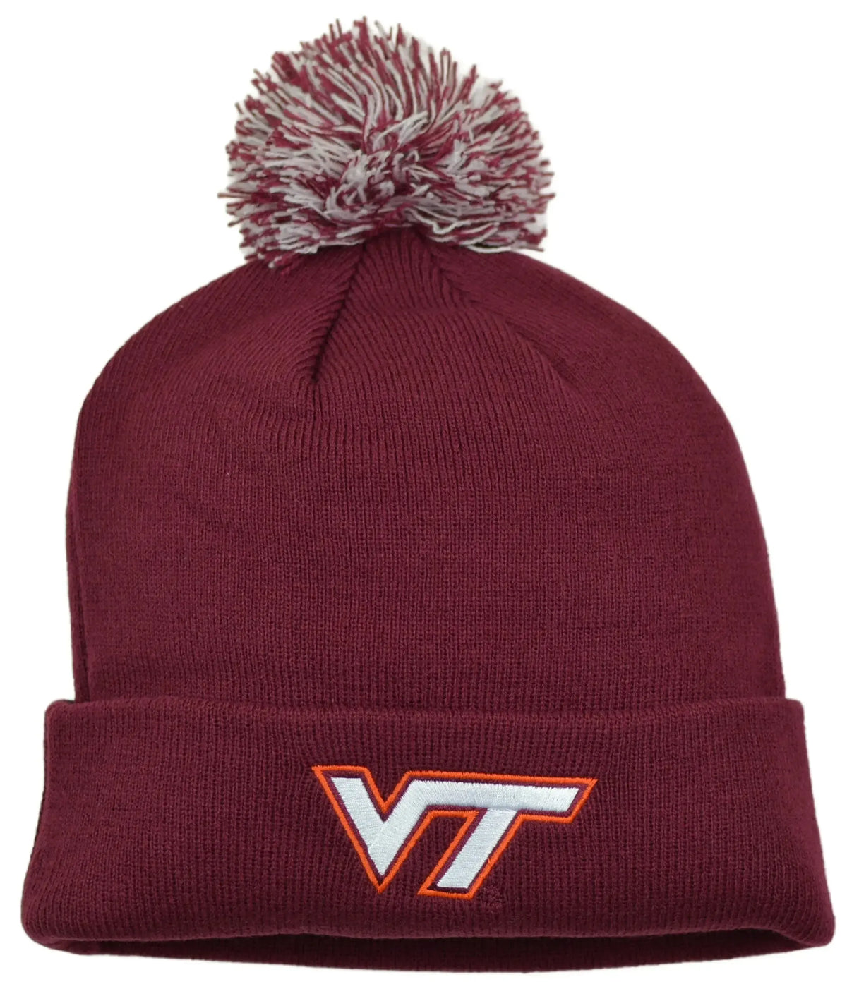 Virginia Tech Hokies Maroon NCAA Knit Beanie with Pom by Top of the World