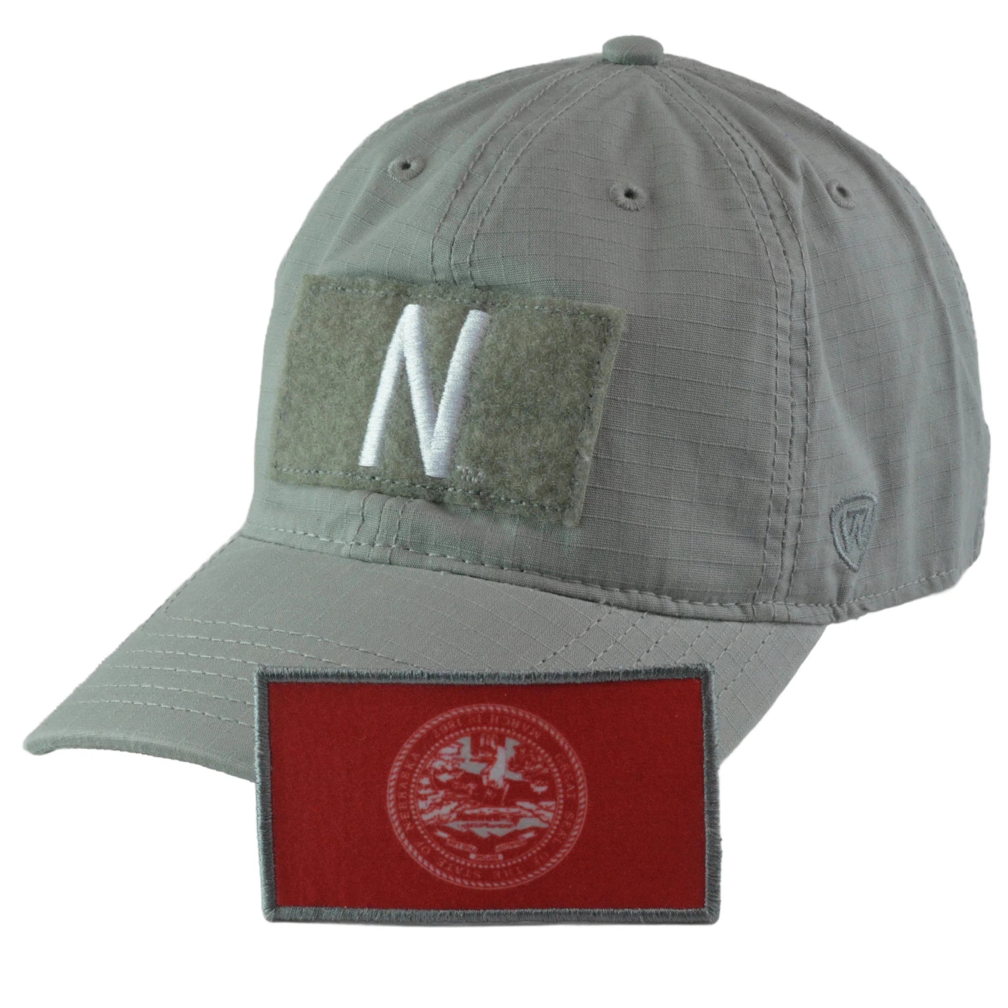 Nebraska Cornhuskers Breakaway Patch Ripstop Gray NCAA Adjustable Hat by Top of the World