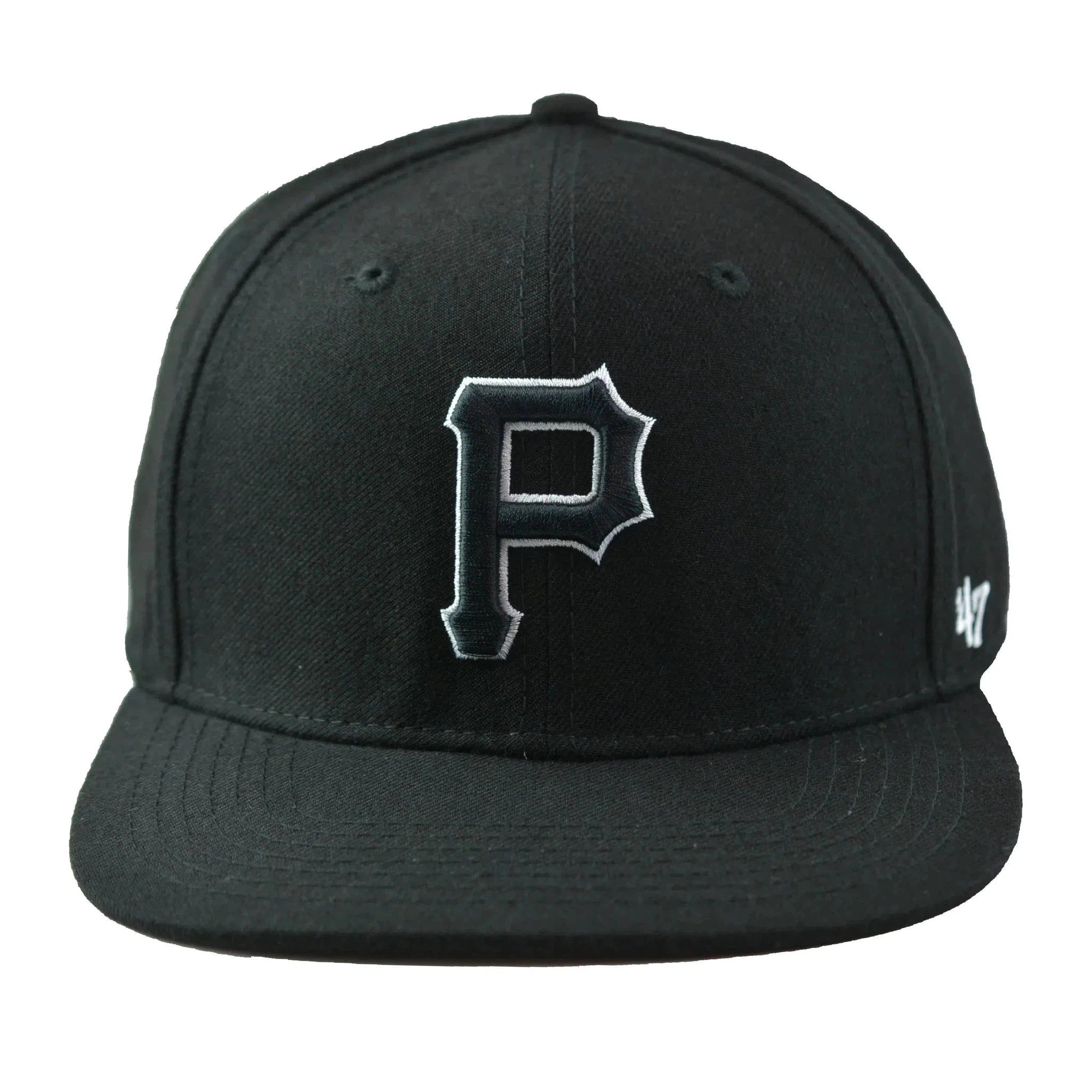 Pittsburgh Pirates MLB '47 No Shot Captain Black Snapback Hat