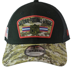 National Football League NFL New Era 940 Salute To Service Black/Camo Mesh Back Adjustable Men's Snapback Hat