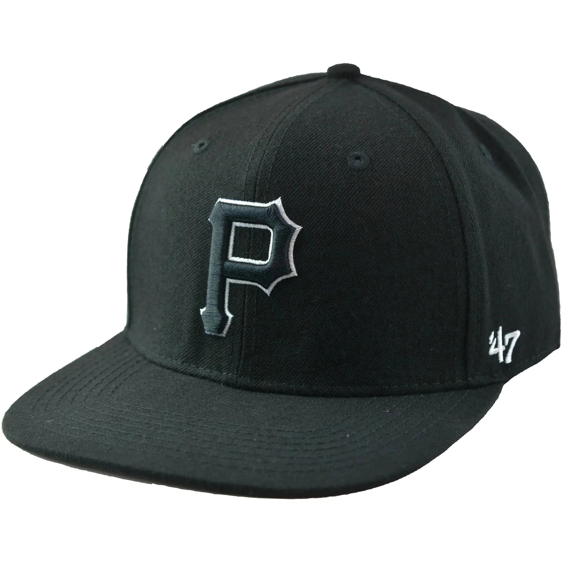 Pittsburgh Pirates MLB '47 No Shot Captain Black Snapback Hat