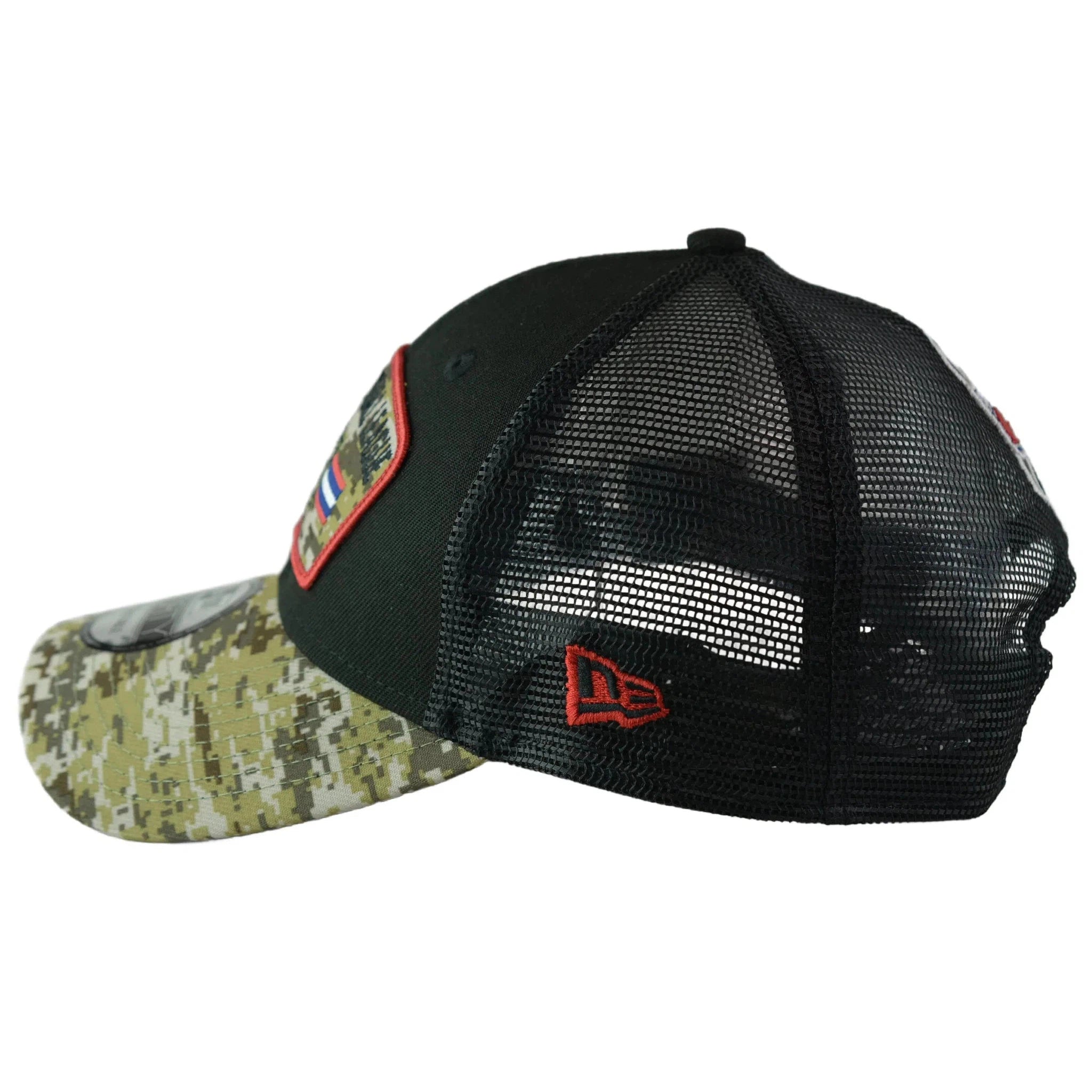 National Football League NFL New Era 940 Salute To Service Black/Camo Mesh Back Adjustable Men's Snapback Hat