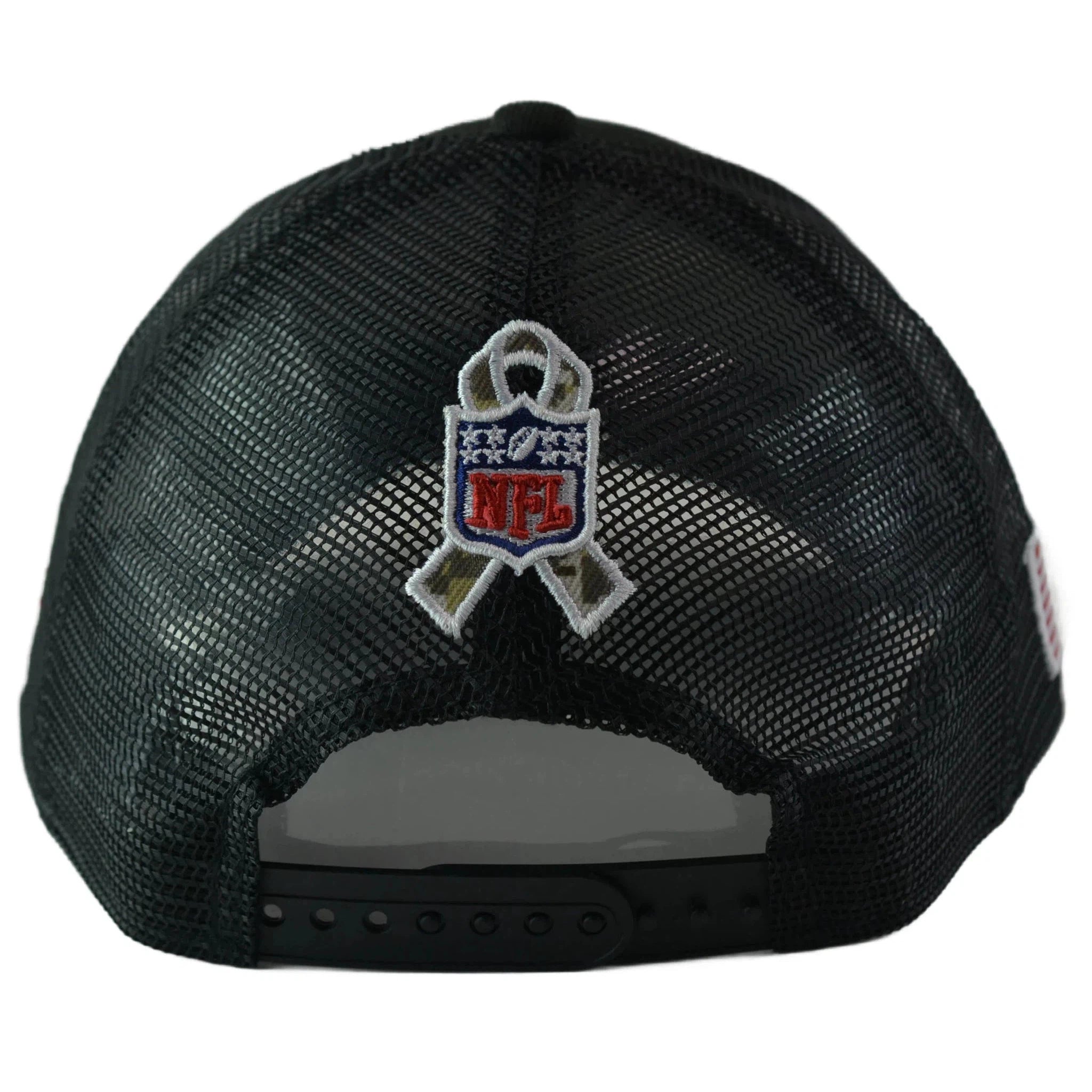 National Football League NFL New Era 940 Salute To Service Black/Camo Mesh Back Adjustable Men's Snapback Hat