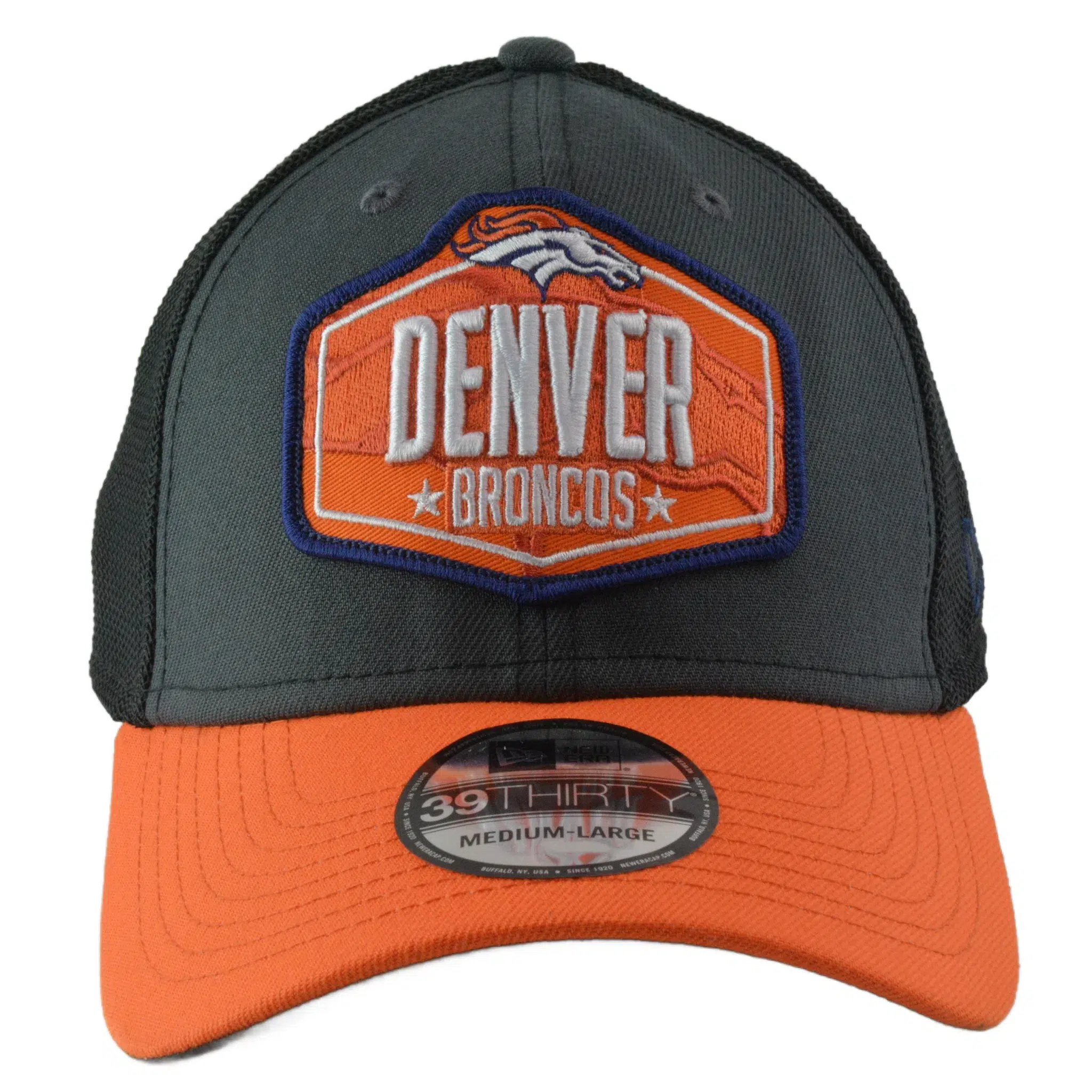 Denver Broncos New Era 39THIRTY NFL Draft Stretch Fit Mesh Back Hat