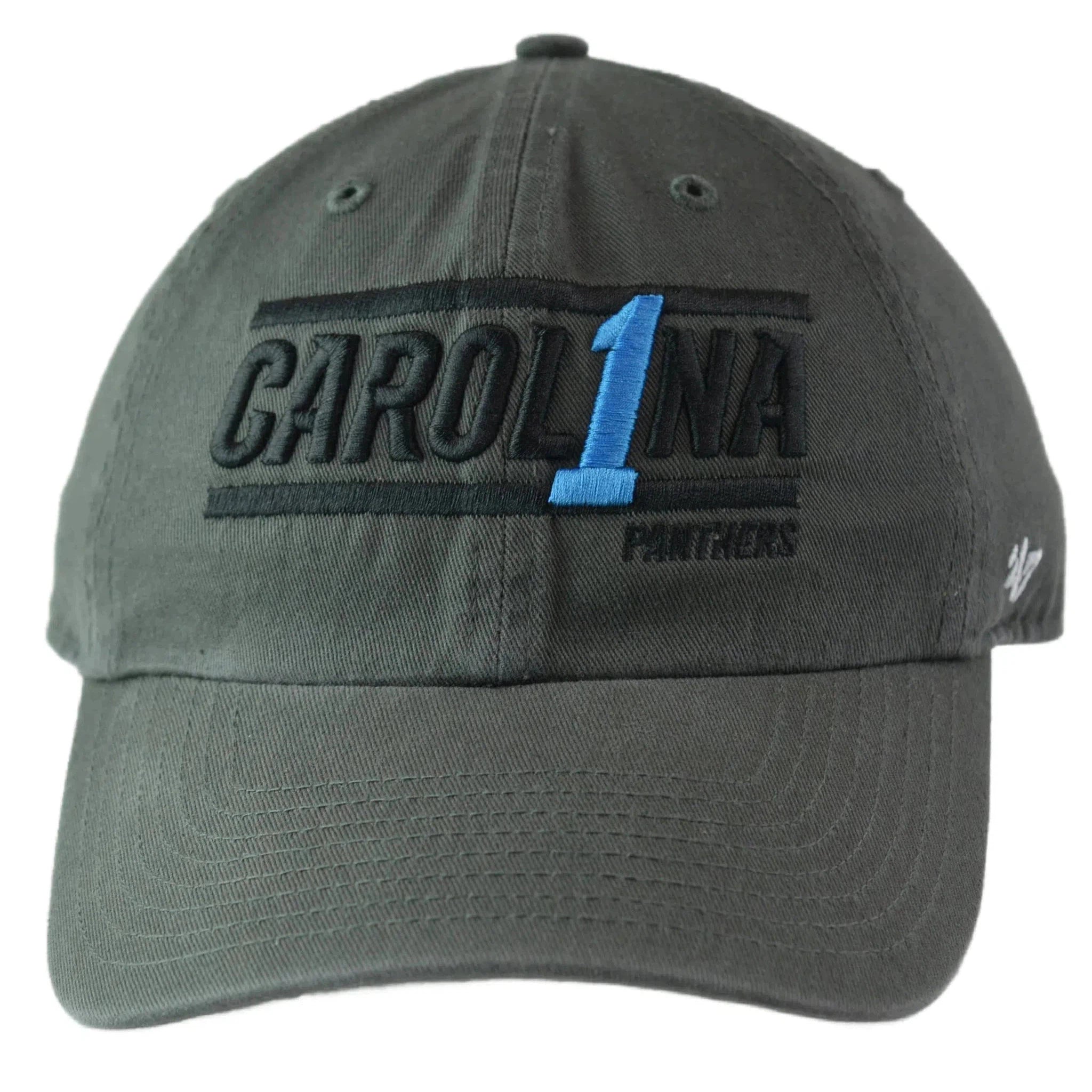 Carolina Panthers #1 NFL Team Gray Clean Up Adjustable Dad Hat Cap by '47