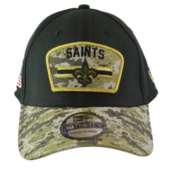 New Orleans Saints New Era 39THIRTY NFL Salute to Service Black & Camo Football Flex Fit Hat