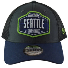 Seattle Seahawks New Era 9FORTY NFL Draft 2 Tone Gray & Blue Trucker Hat