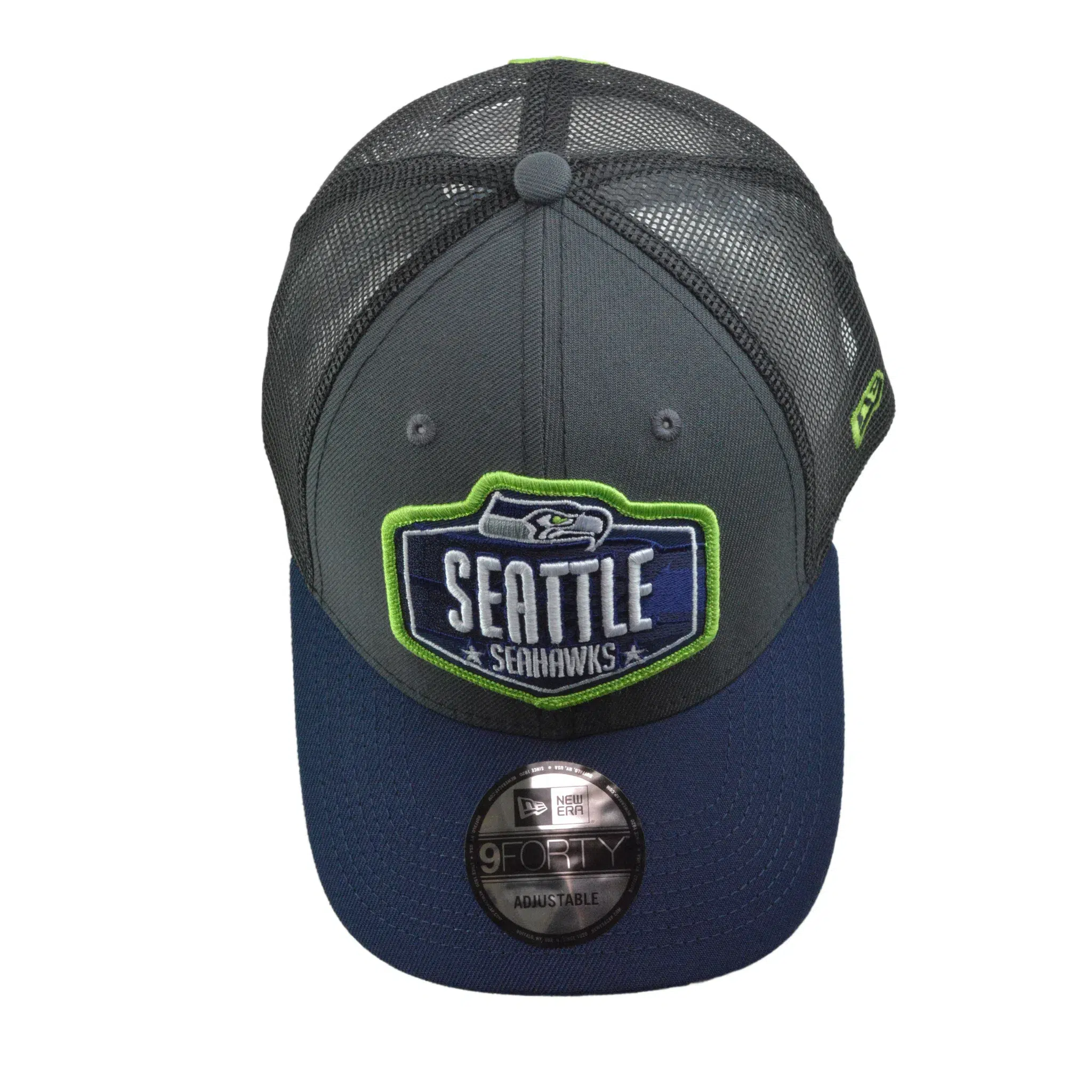 Seattle Seahawks New Era 9FORTY NFL Draft 2 Tone Gray & Blue Trucker Hat