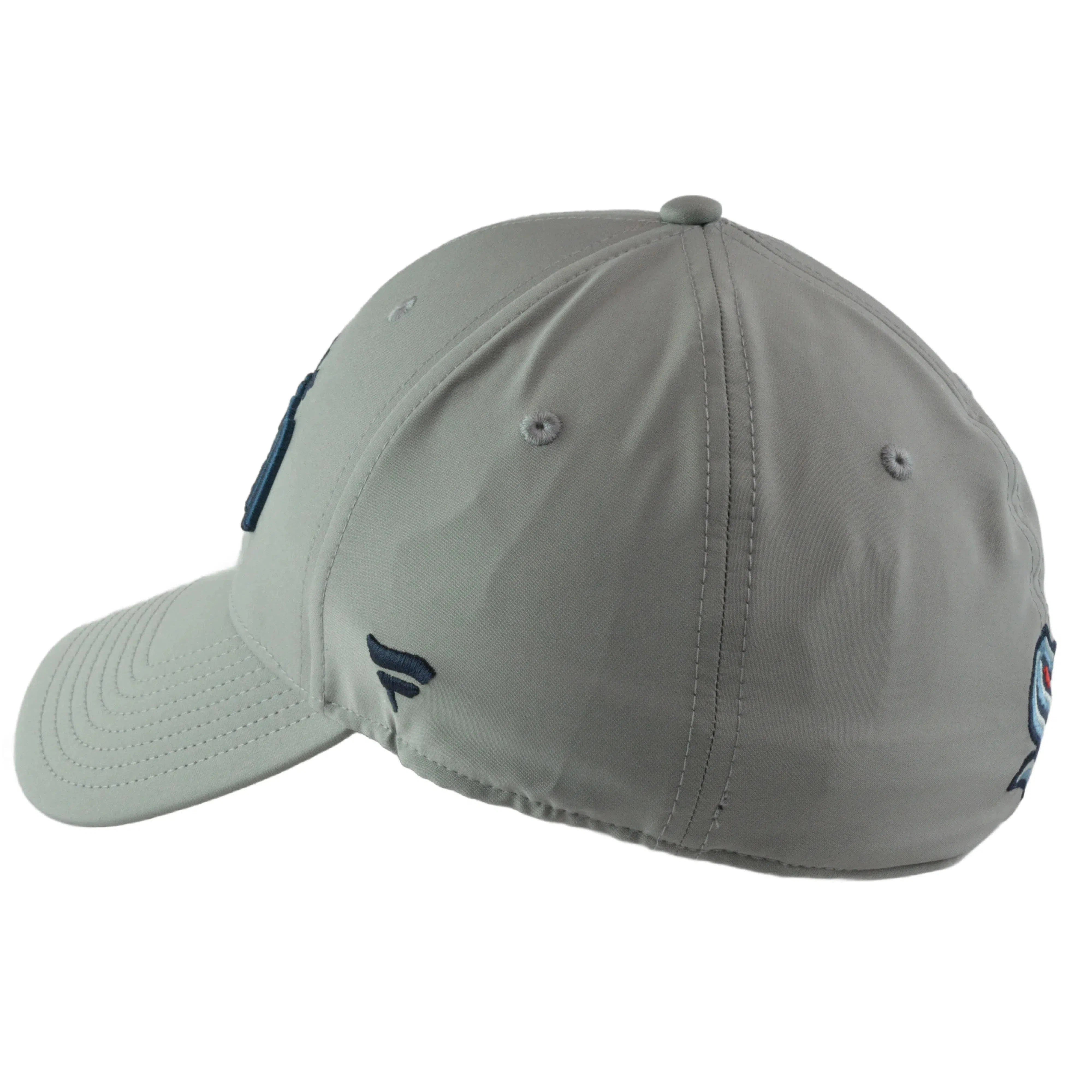 Seattle Kraken NHL Team Logo Men's Gray Stretch FIt A-Flex Hat by Fanatics Position 6