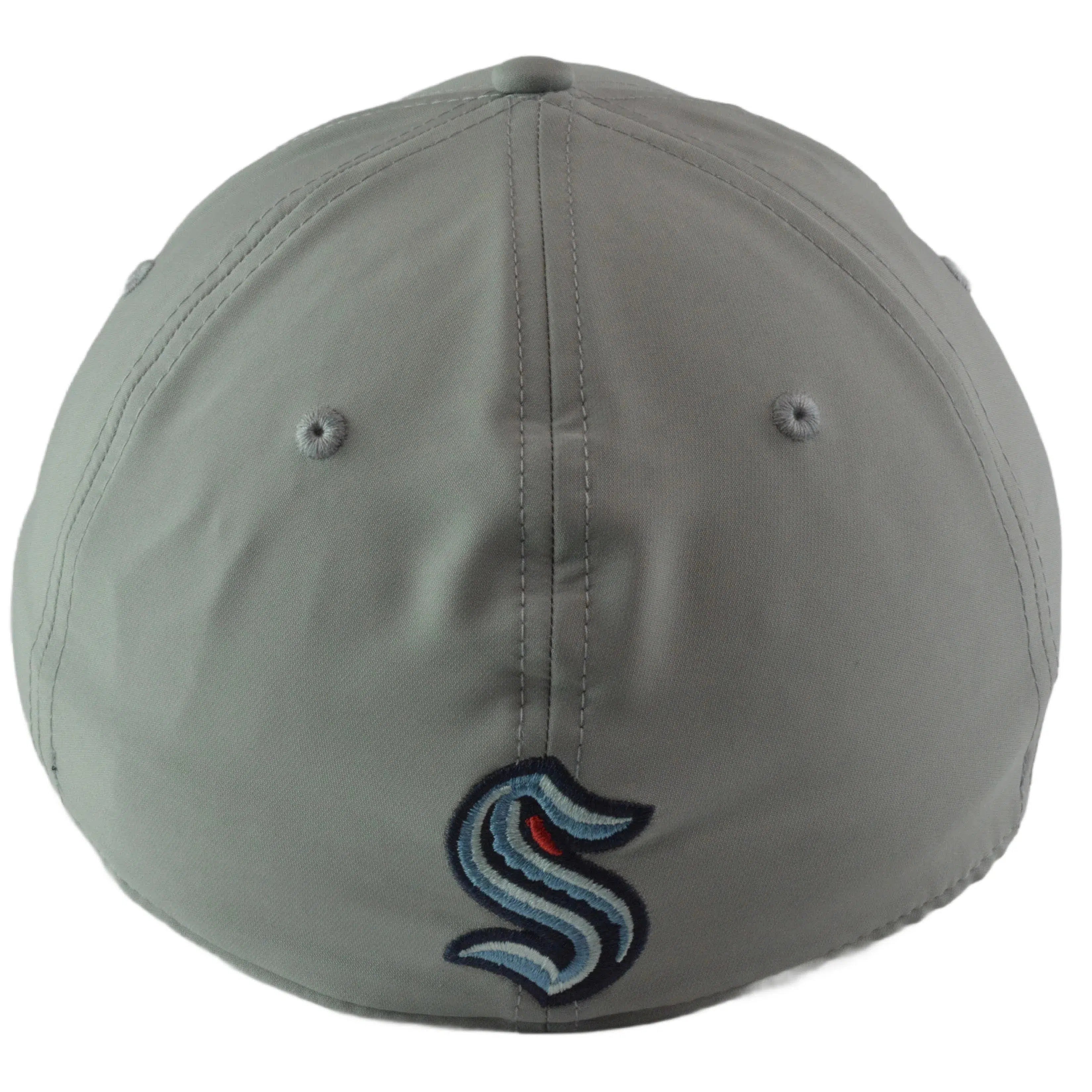 Seattle Kraken NHL Team Logo Men's Gray Stretch FIt A-Flex Hat by Fanatics Position 5