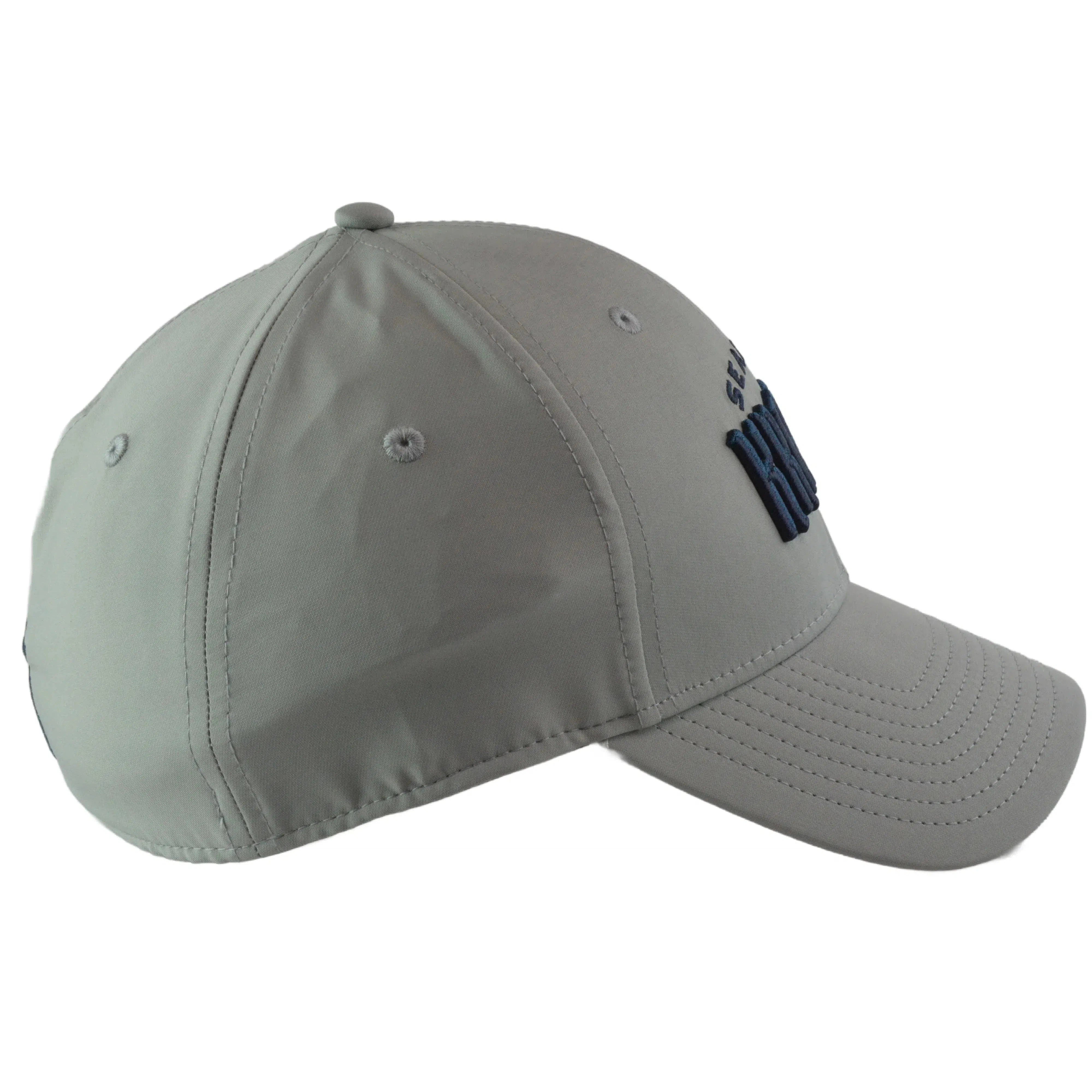 Seattle Kraken NHL Team Logo Men's Gray Stretch FIt A-Flex Hat by Fanatics Position 4