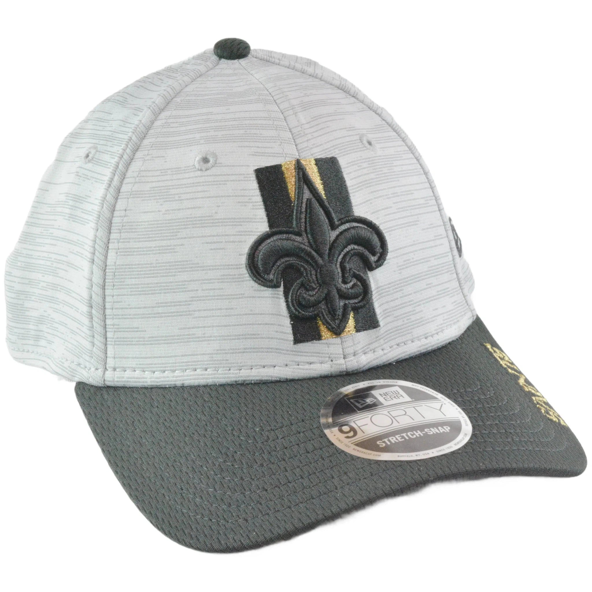 New Orleans Saints New Era 9FORTY NFL Training Camp Gray & Black Adjustable Hat