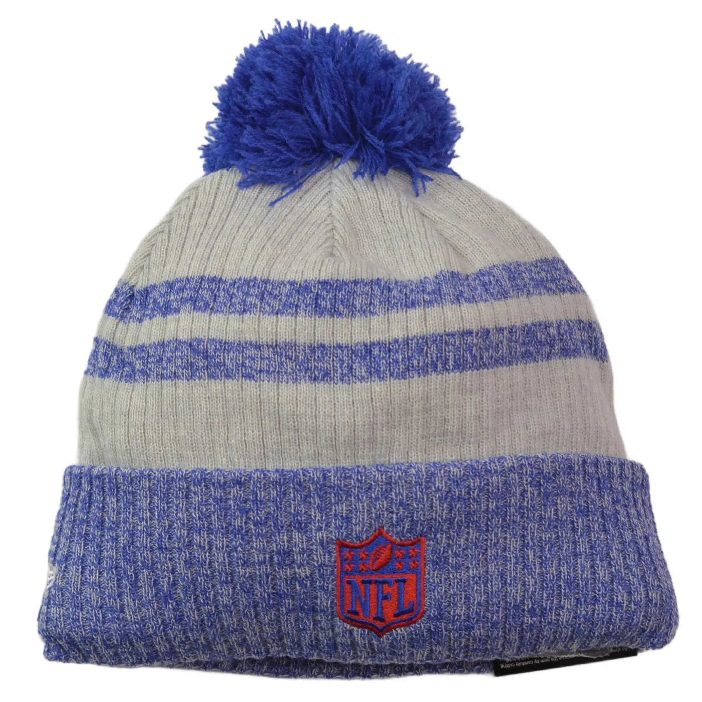 New England Patriots New Era NFL Retro Team Logo Knit Beanie, Winter Hat with Pom