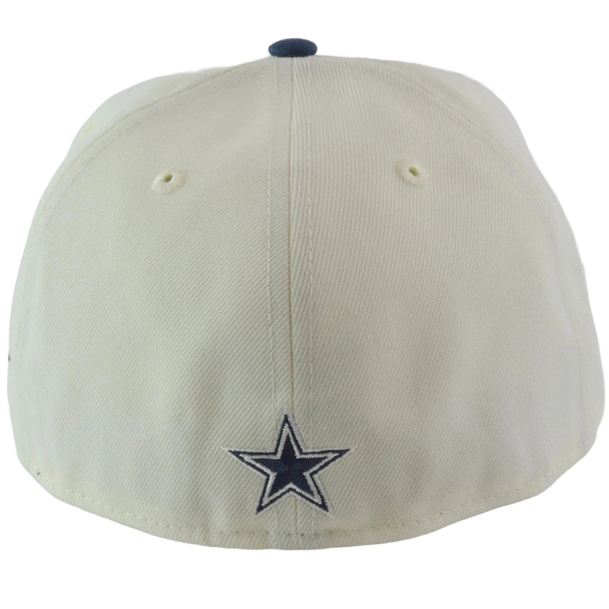 Dallas Cowboys New Era 59FIFTY NFL Sideline Fitted Ivory & Blue Flat Bill Football Hat