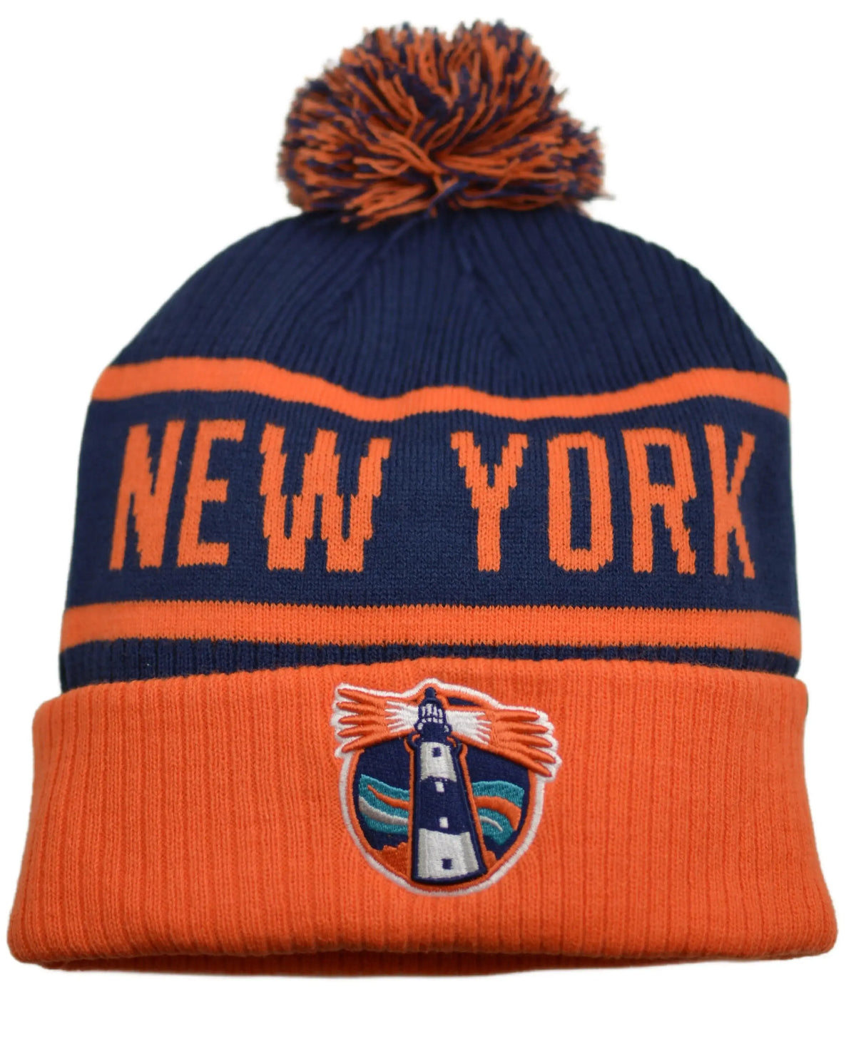 New York Islanders Lighthouse Cuffed Knit Pom Winter Hat by Fanatics