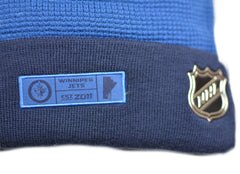 Winnipeg Jets Waffle Knit NHL Draft Cuffed Pom Winter Hat by Fanatics