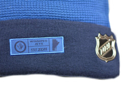 Winnipeg Jets Waffle Knit NHL Draft Cuffed Pom Winter Hat by Fanatics