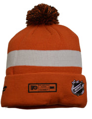 Philadelphia Flyers Waffle Knit NHL Draft Cuffed Pom Winter Hat by Fanatics