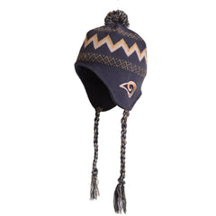 Los Angeles Rams NFL Team Logo Beanie with Ear Flaps and Tassels