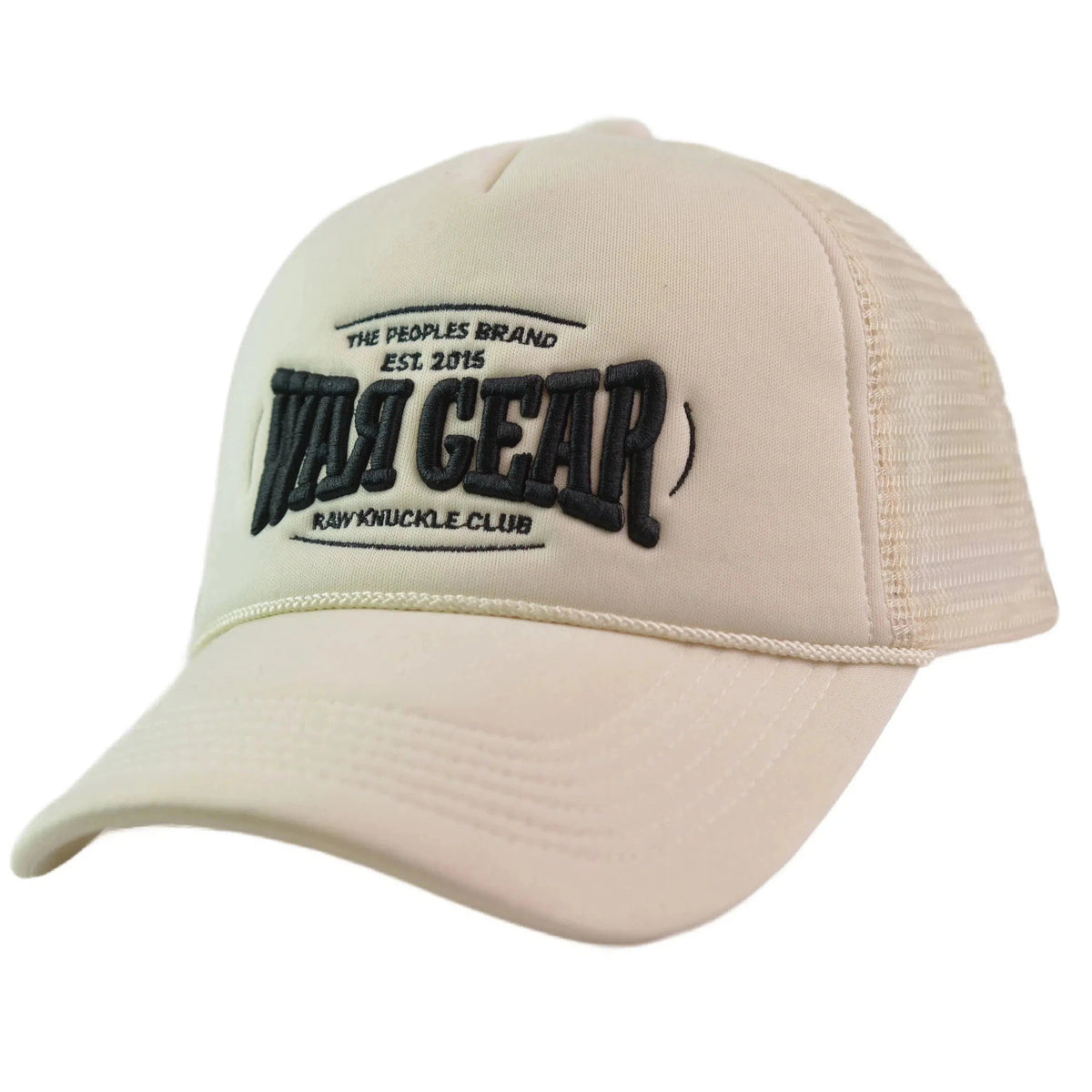 RAWGEAR Gym Gear "Raw Knuckle Club" Off White Classic Foam Snapback Trucker Hat