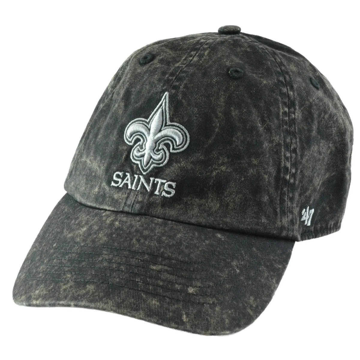 '47 New Orleans Saints Gamut NFL Football Vintage Black Clean Up Adjustable Hat