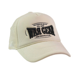 RAWGEAR Gym Gear "Raw Knuckle Club" Off White Classic Foam Snapback Trucker Hat