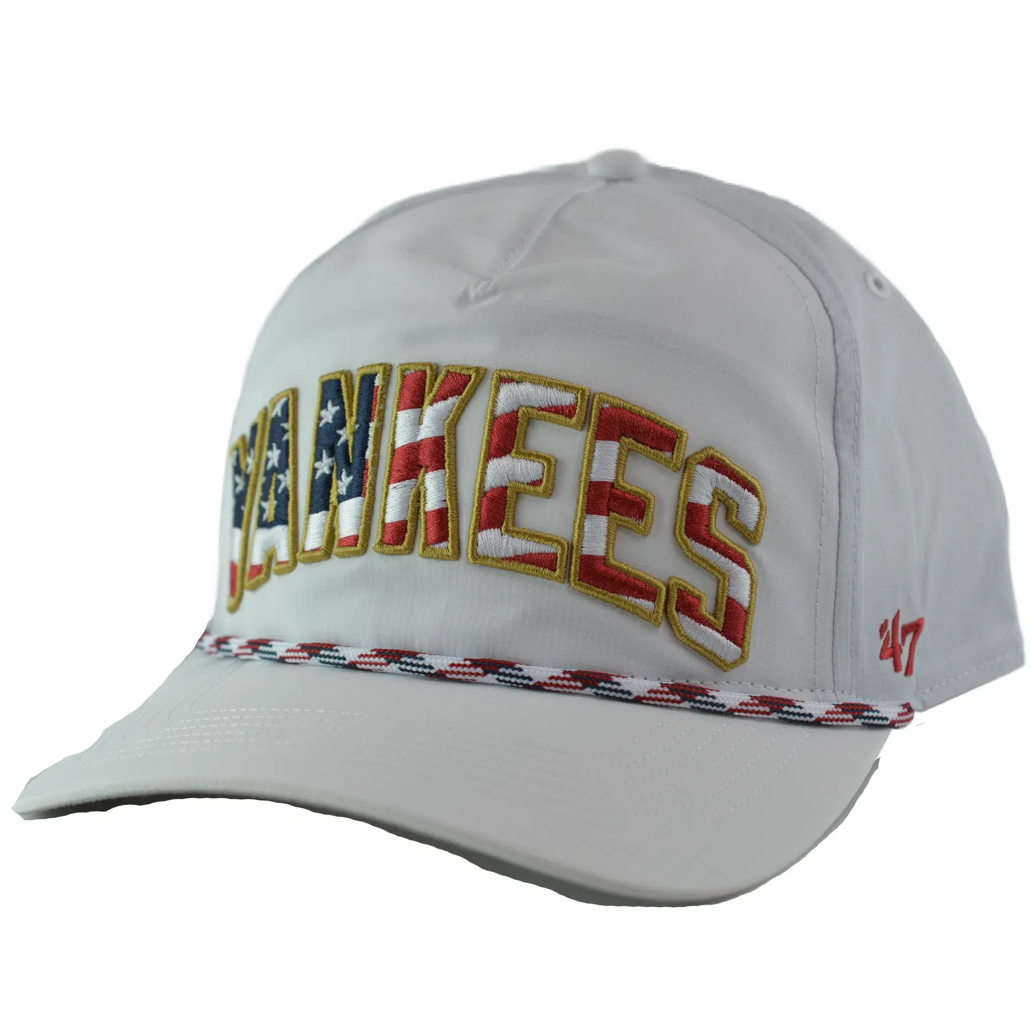 New York Yankees '47 Stars & Stripes Flag Flutter Hitch Adjustable Lightweight MLB Captains Hat