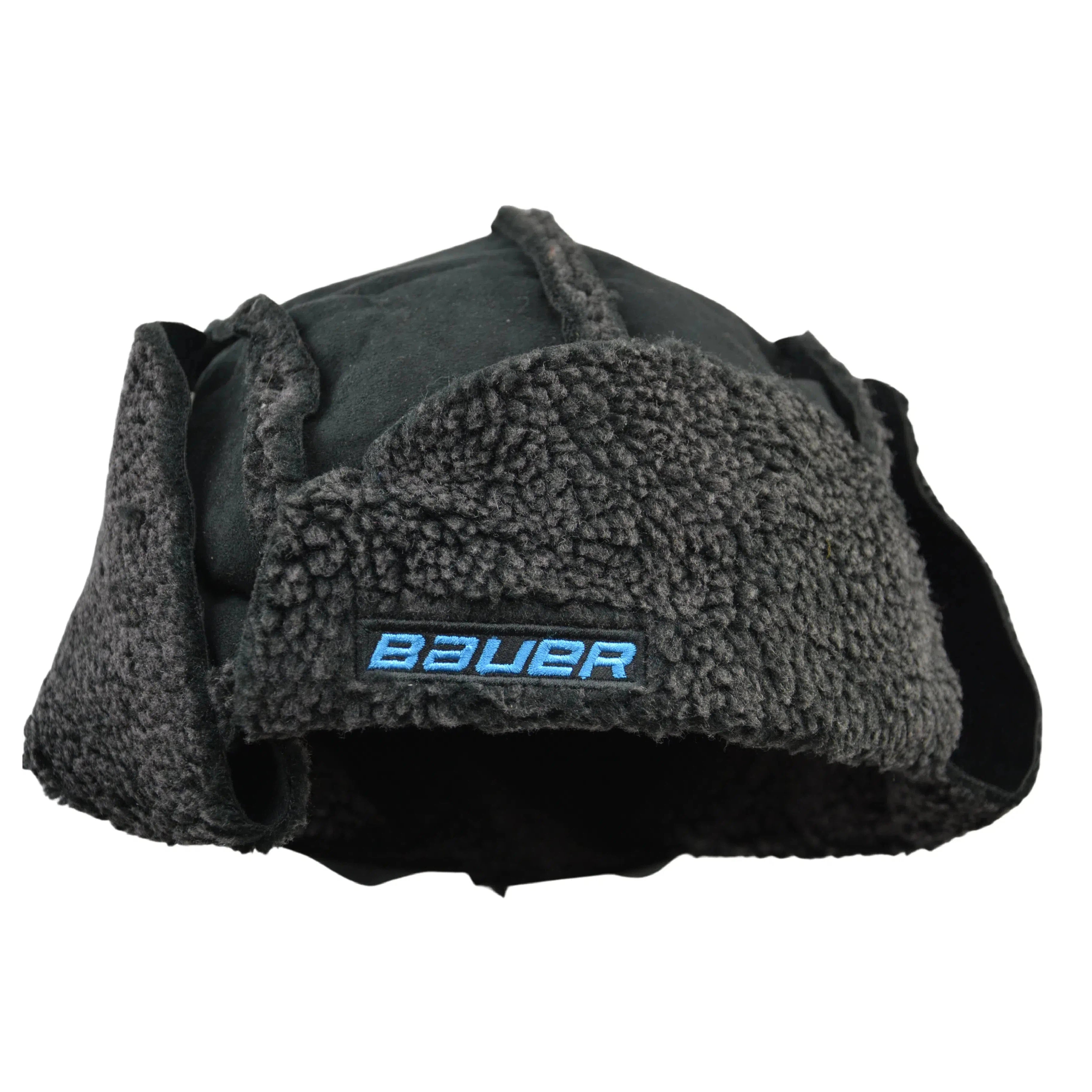 Bauer Spotlight Fargo Black Fleece Lined Hockey Trapper Winter Hat