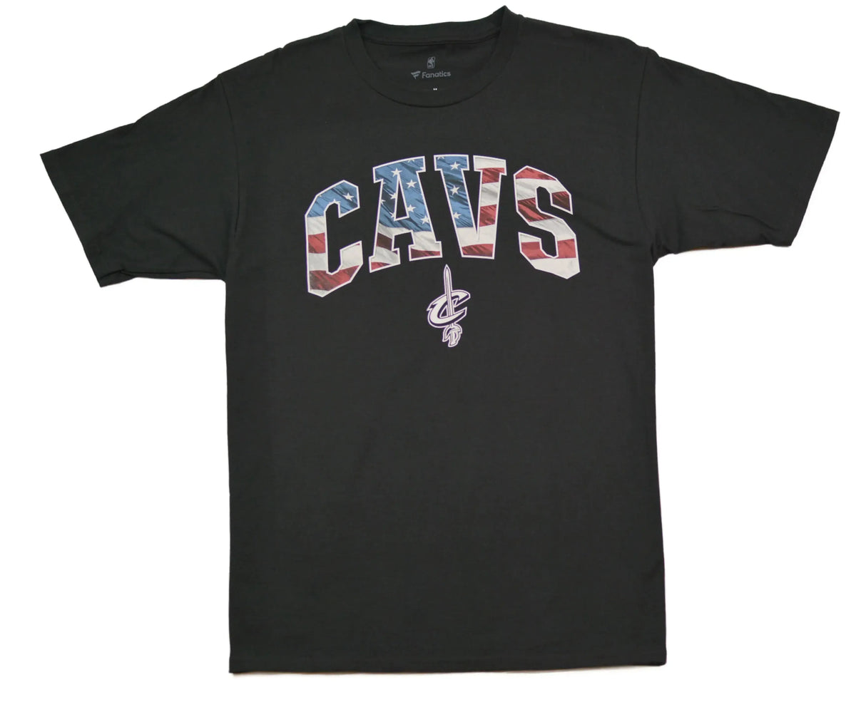Cleveland Cavaliers Americana NBA Black Graphic T-Shirt
