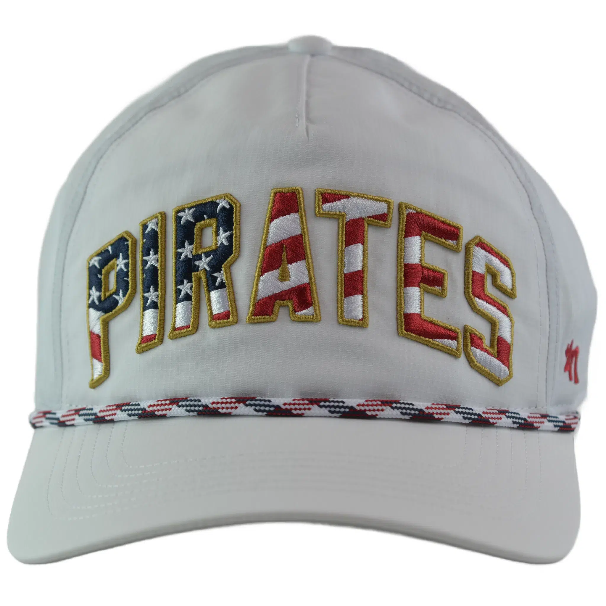 Pittsburgh Pirates '47 Stars & Stripes Flag Flutter Hitch Adjustable Lightweight MLB Captains Hat