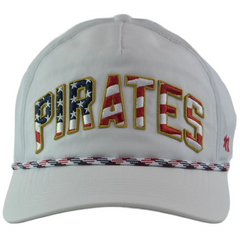 Pittsburgh Pirates '47 Stars & Stripes Flag Flutter Hitch Adjustable Lightweight MLB Captains Hat