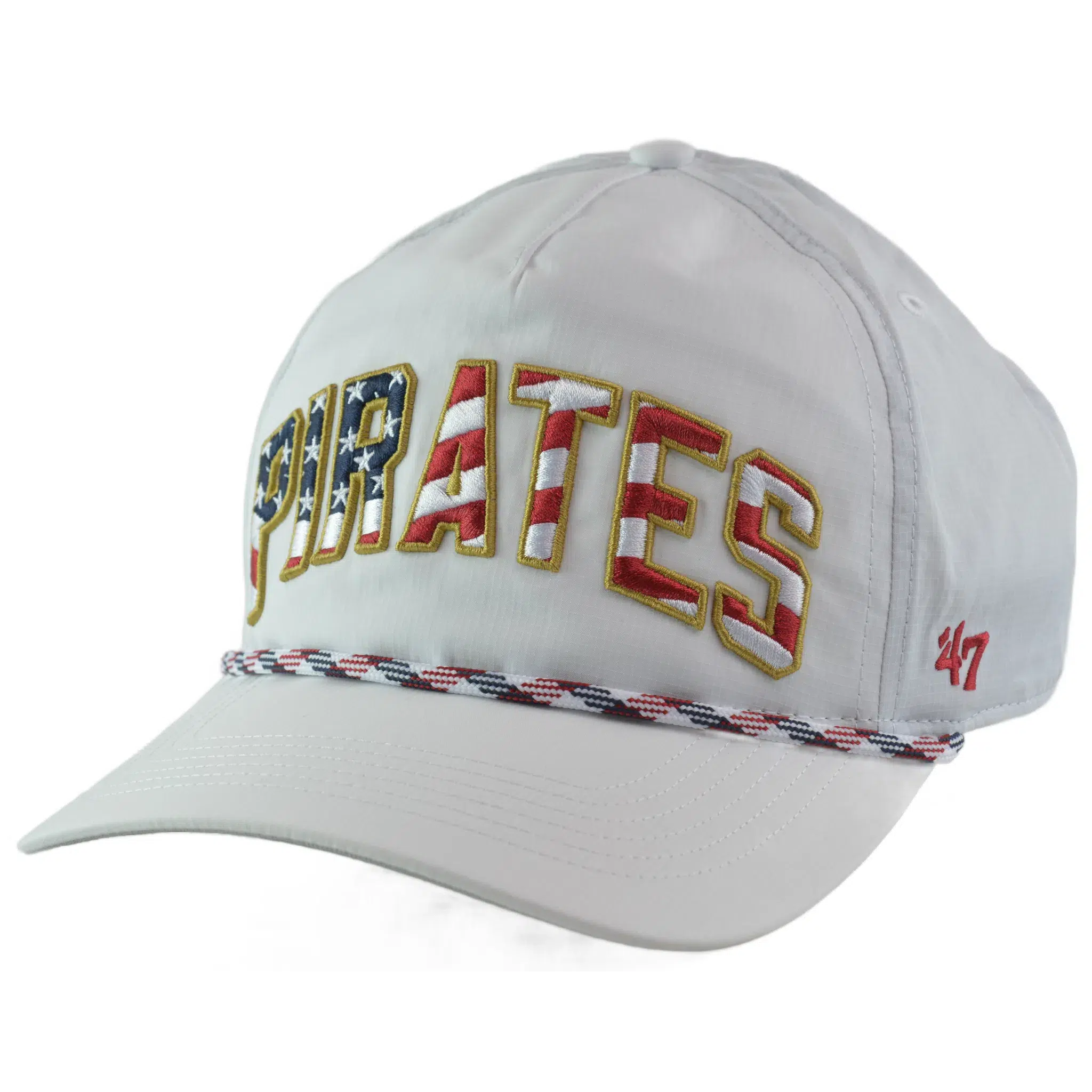 Pittsburgh Pirates '47 Stars & Stripes Flag Flutter Hitch Adjustable Lightweight MLB Captains Hat