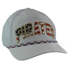 Pittsburgh Pirates '47 Stars & Stripes Flag Flutter Hitch Adjustable Lightweight MLB Captains Hat