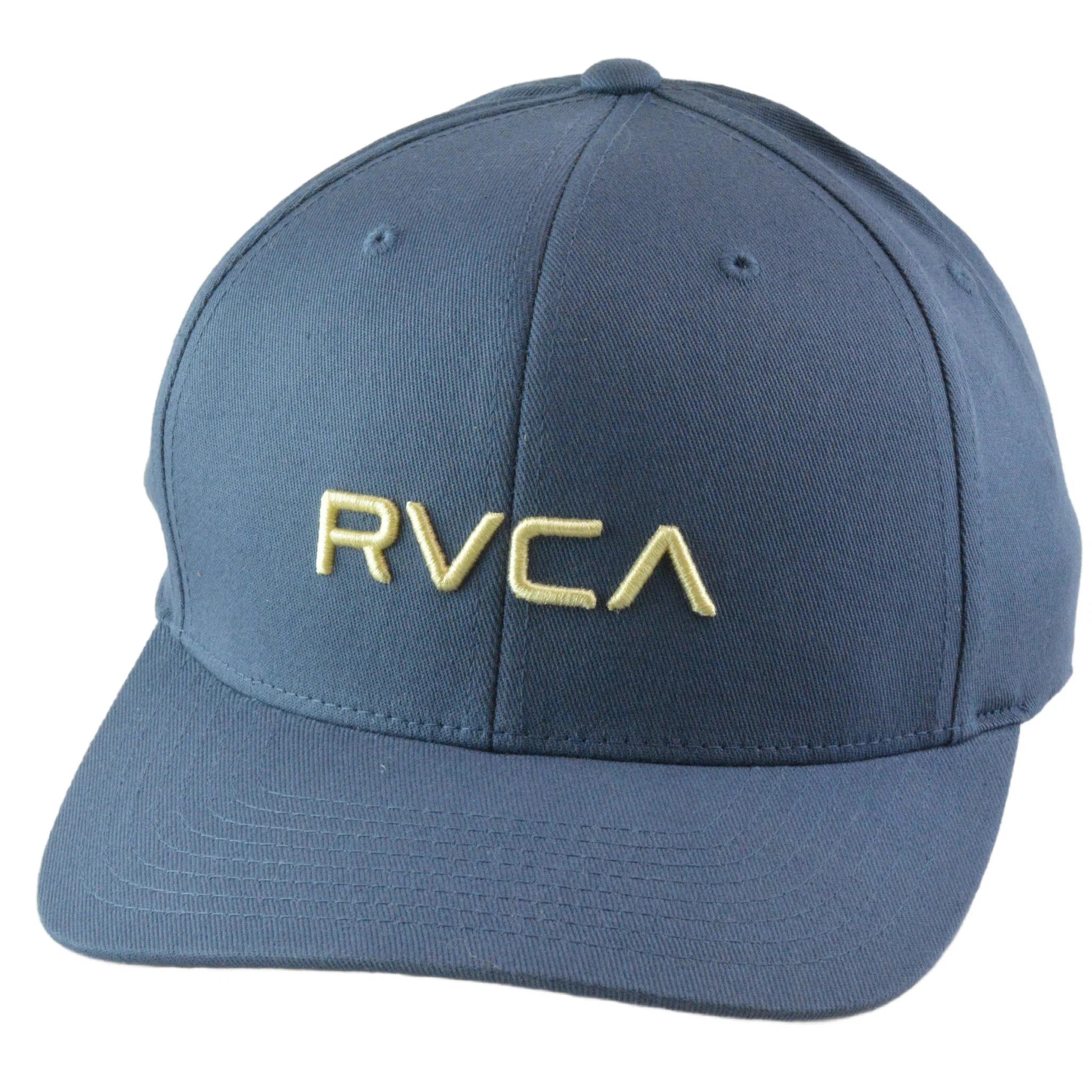 RVCA Solid Flex Blue Cap Stretch Fit L/XL Hat