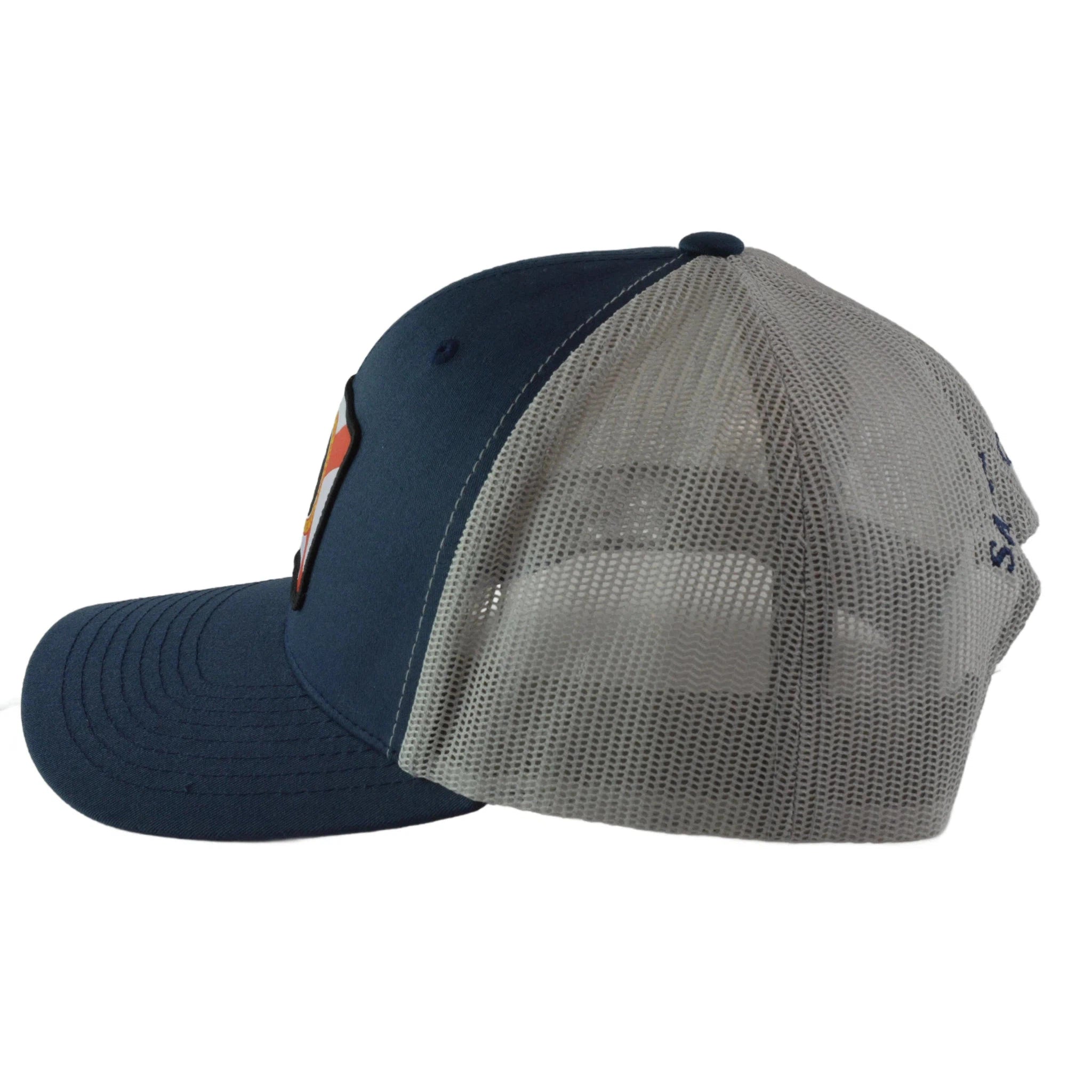 Salty Crew Florida Retro Patch Trucker Adjustable Mesh Back White & Blue Snapback Hat