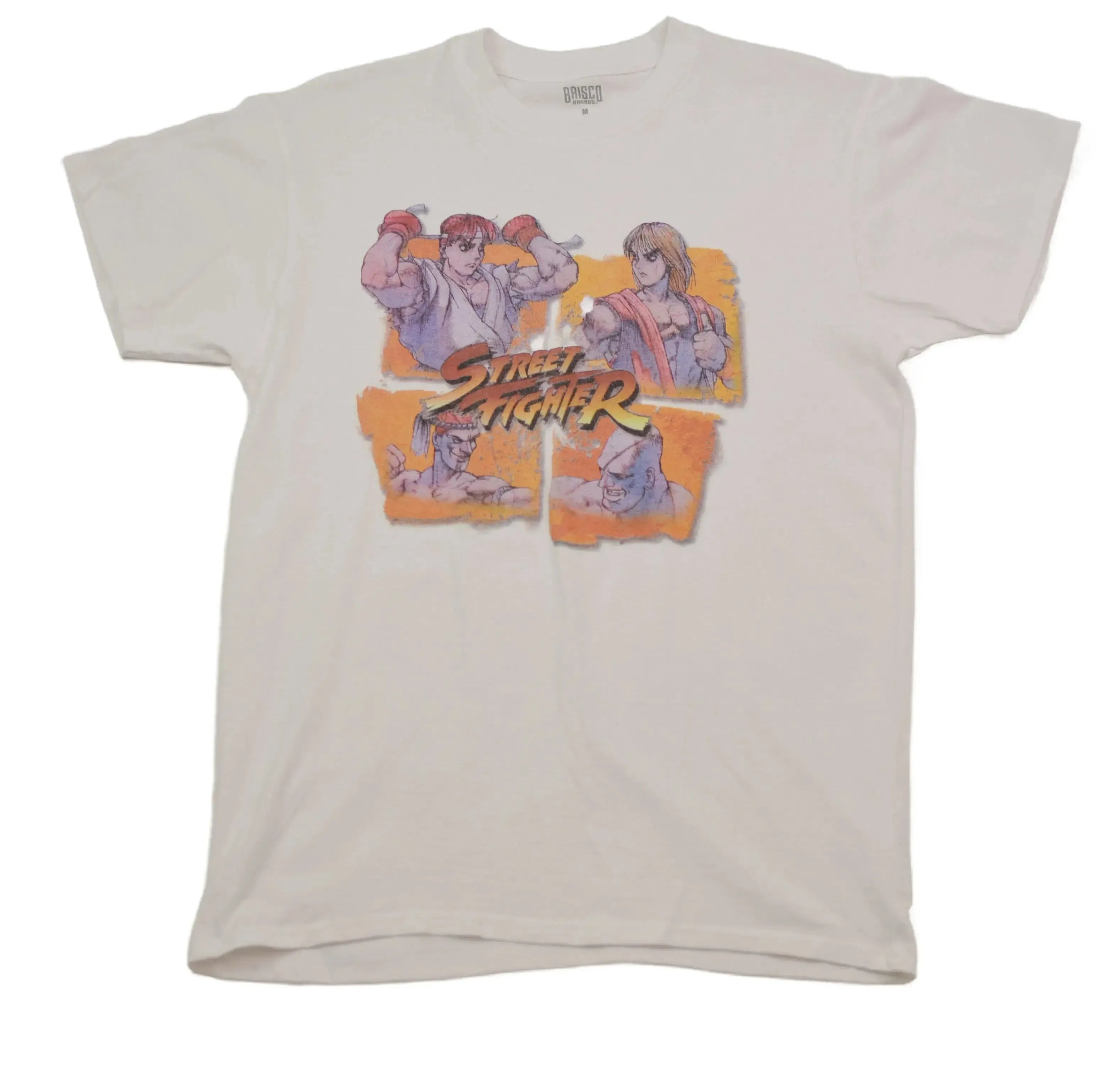Street Fighter Video Game Inspired Short Sleeve White T-shirt