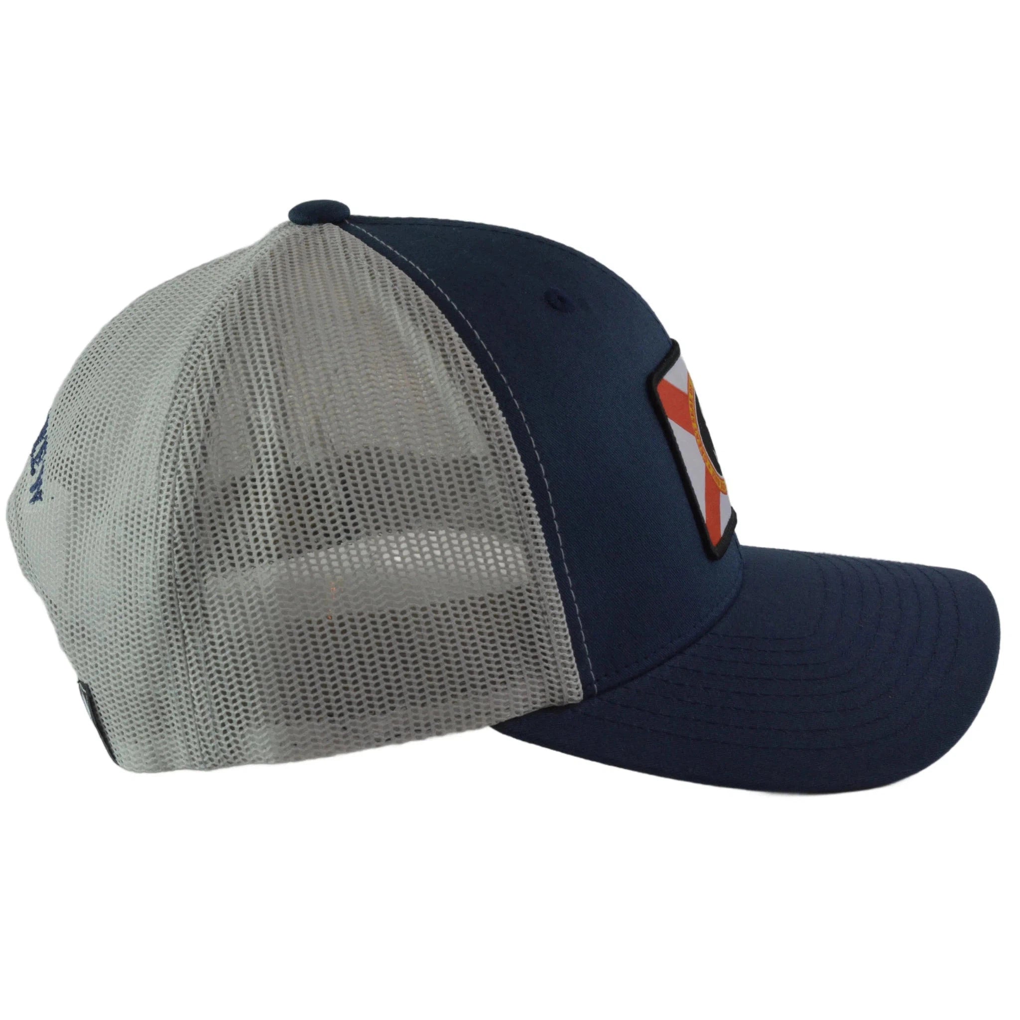 Salty Crew Florida Retro Patch Trucker Adjustable Mesh Back White & Blue Snapback Hat