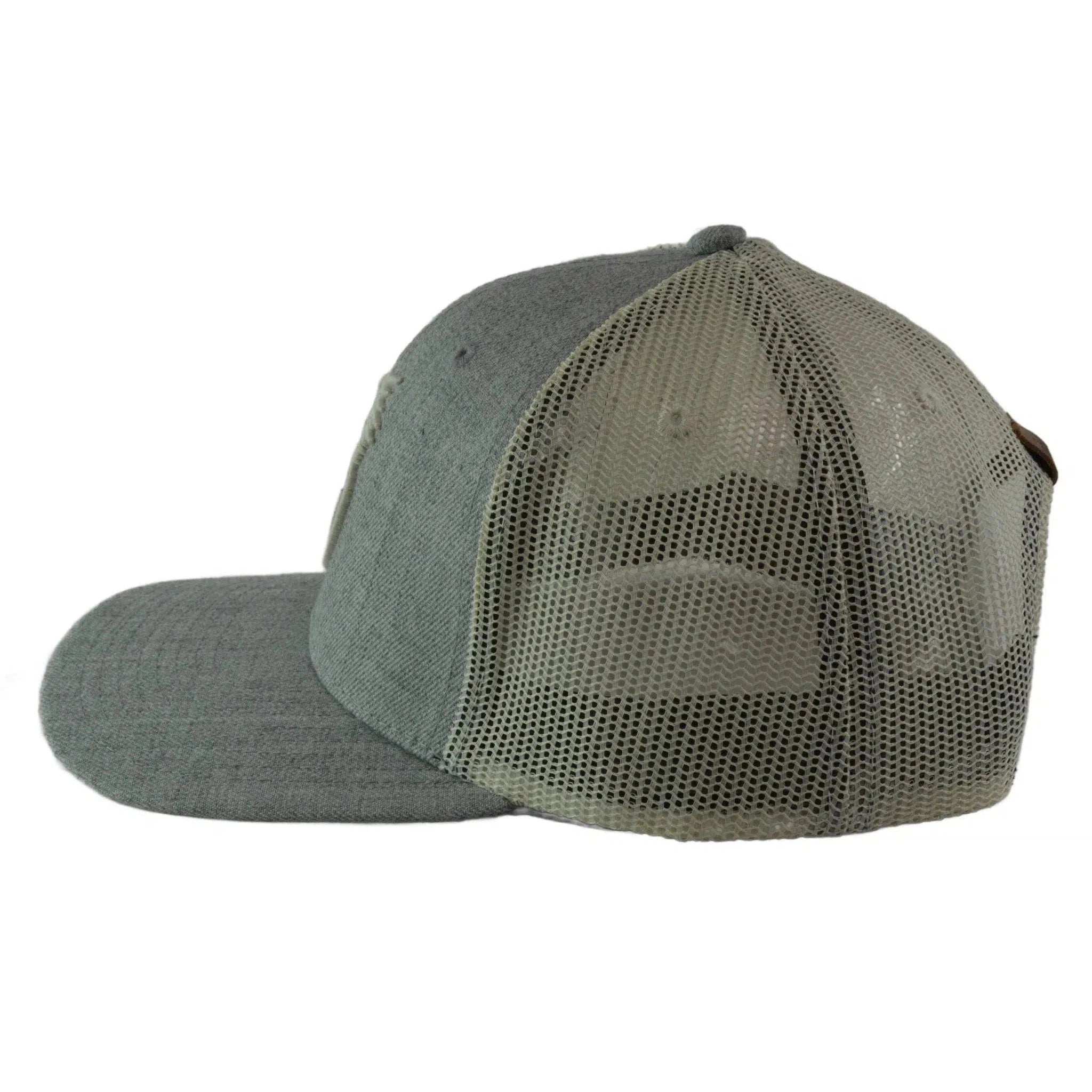 Local Crowns Animal Views Largemouth Bass Light Gray & Cream Snapback Cap Trucker Hat