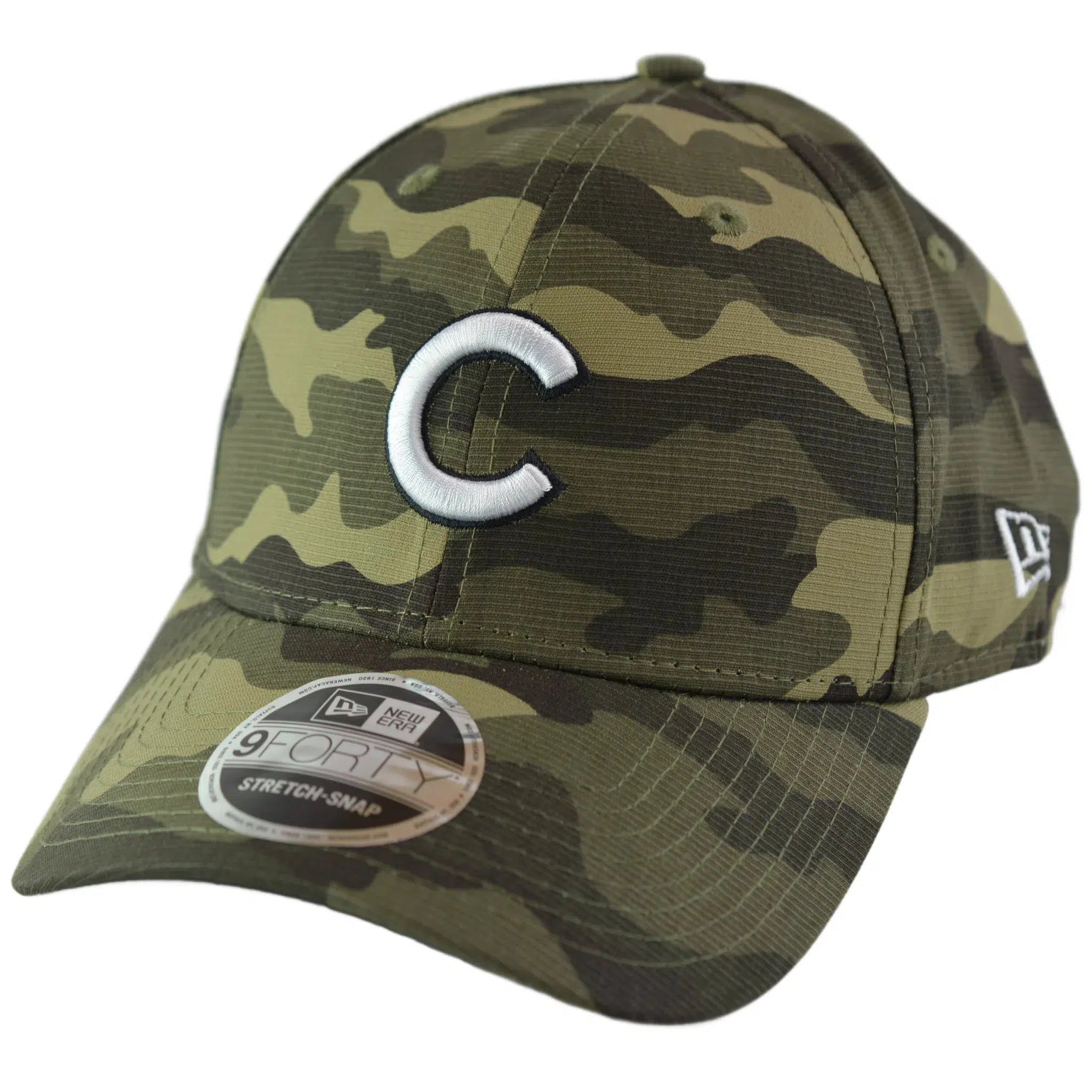 Chicago Cubs 9FORTY MLB Stretch Snap Armed Forces Day Adjustable Camouflage Baseball Hat