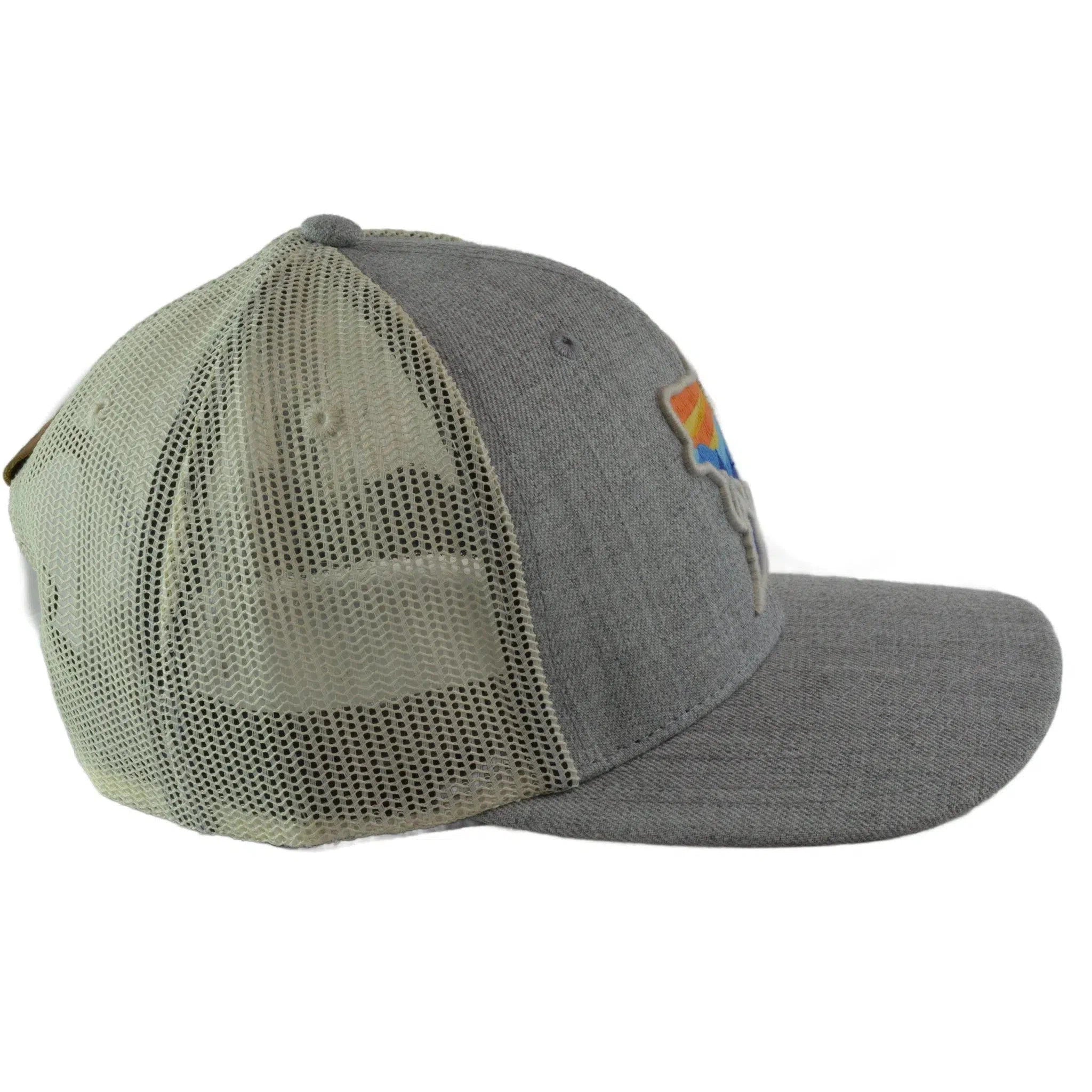 Local Crowns Animal Views Largemouth Bass Light Gray & Cream Snapback Cap Trucker Hat