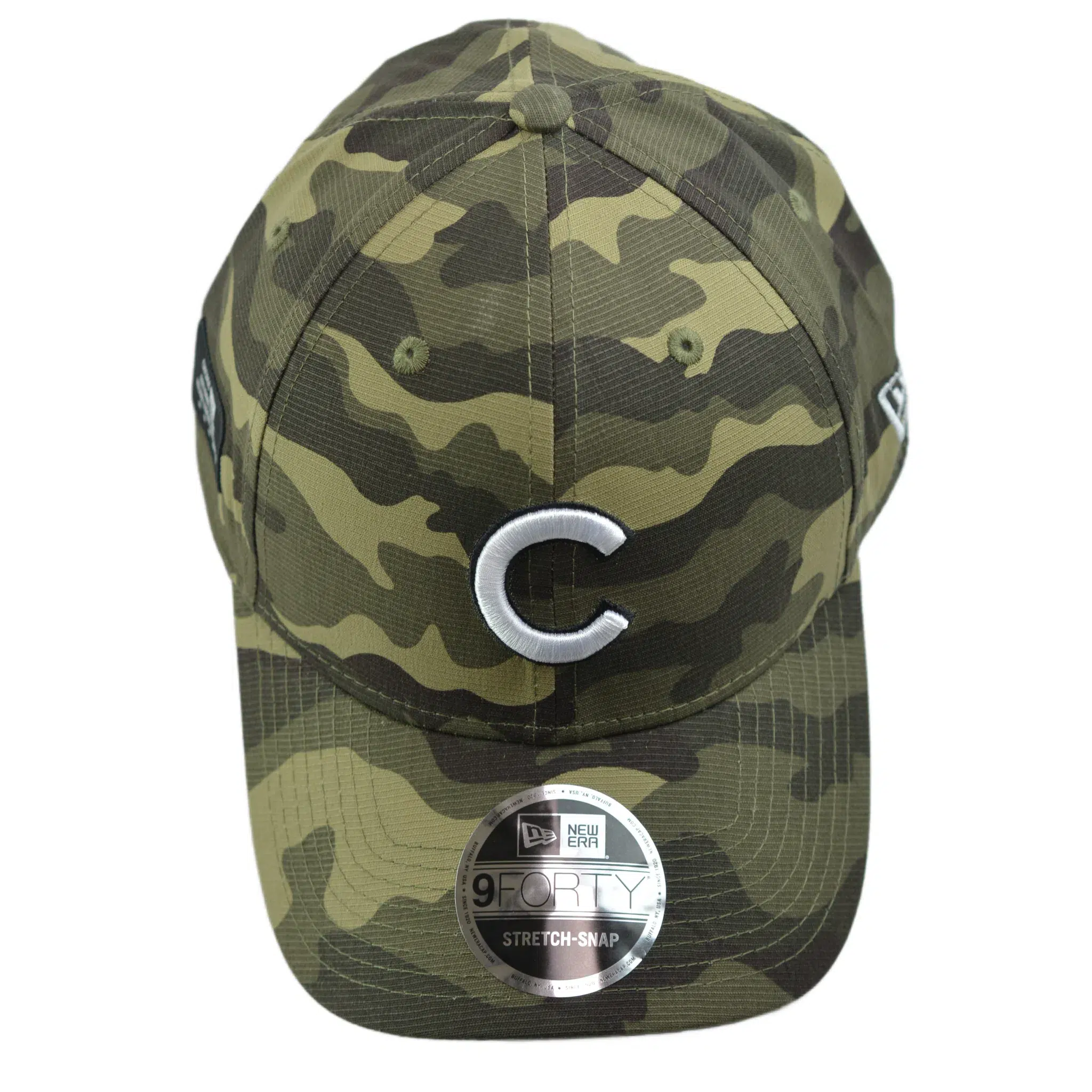 Chicago Cubs 9FORTY MLB Stretch Snap Armed Forces Day Adjustable Camouflage Baseball Hat