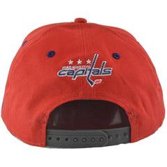 Washington Capitals NHL Big Script Logo Hockey Red & Gray Flat BIll Snapback Hat by Adidas