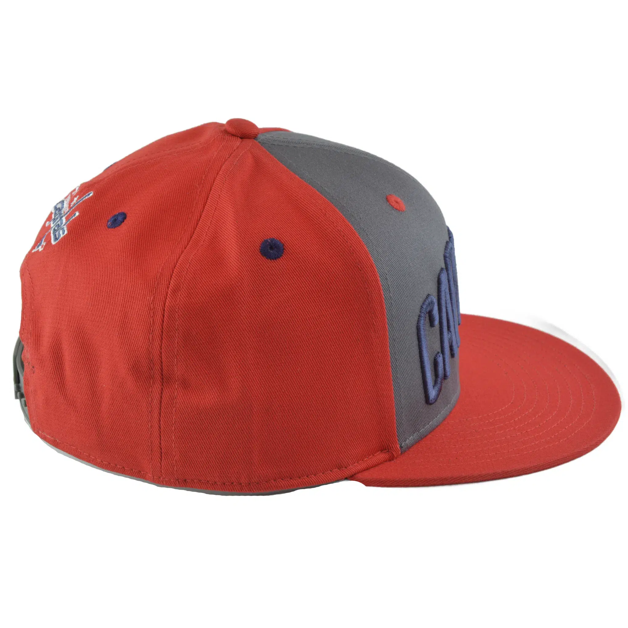 Washington Capitals NHL Big Script Logo Hockey Red & Gray Flat BIll Snapback Hat by Adidas