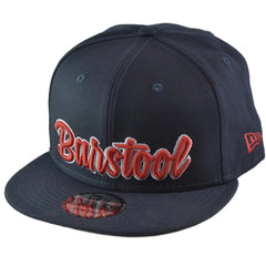 Barstool Sports New Era 9FIFTY Adjustable Snapback Flat Bill Cap Navy Blue Hat