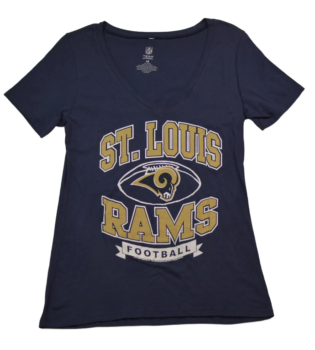 St. Louis Rams  NFL Team Apparel Team Logo Football  V-Neck T-shirt